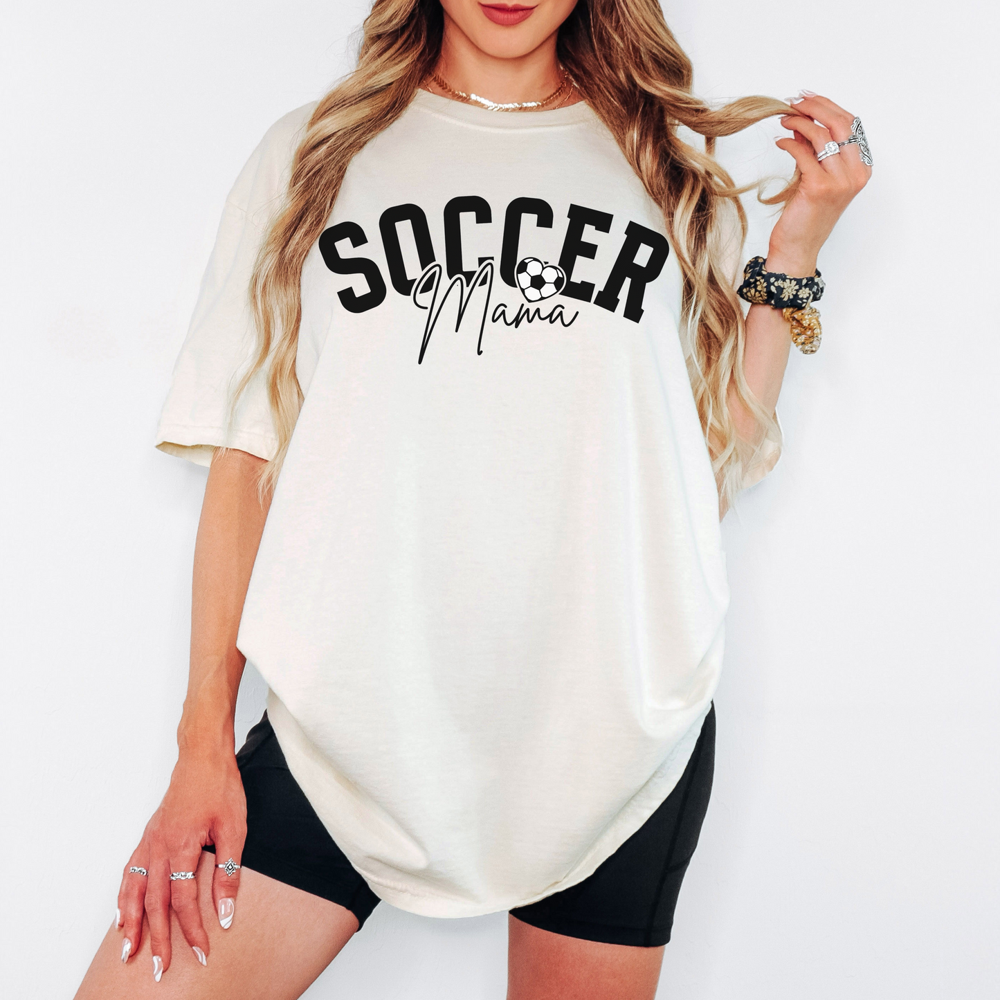 Soccer Mama Comfort Colors Tee – Soccer Mom Graphic Shirt, Game Day Soccer Ball T-Shirt