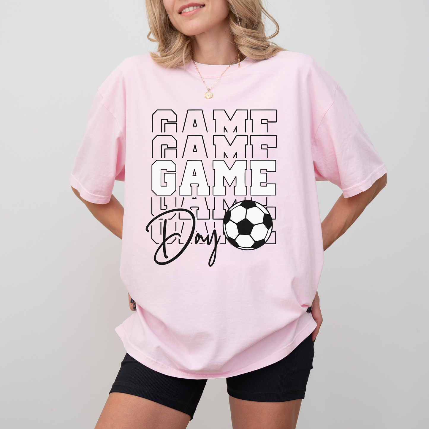 Soccer Game Day T-Shirt Comfort Colors | Soccer Mom Shirt | Game Day Tee | Soccer Ball Shirt | Sports Fan Gift | Custom Soccer Tee