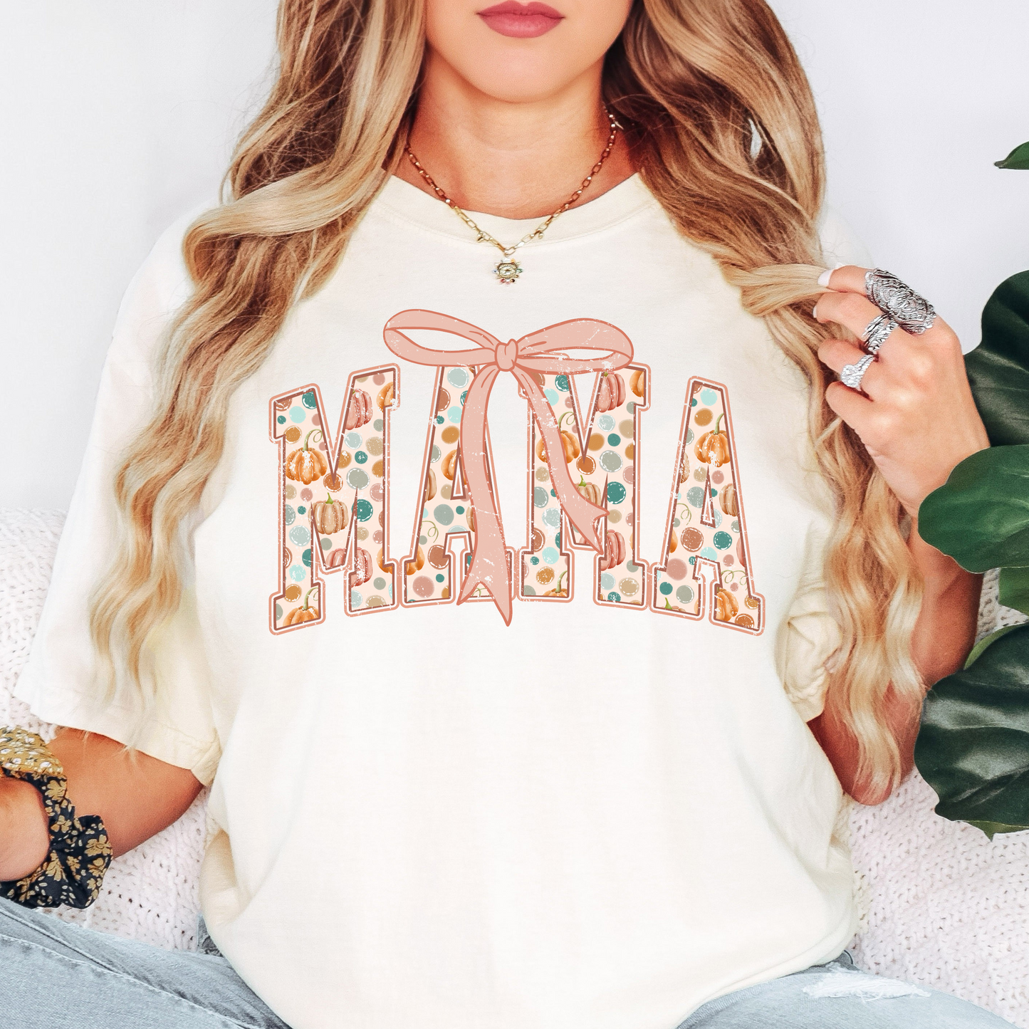 Fall Mama Comfort Colors Shirt – Pumpkin Floral Graphic Tee