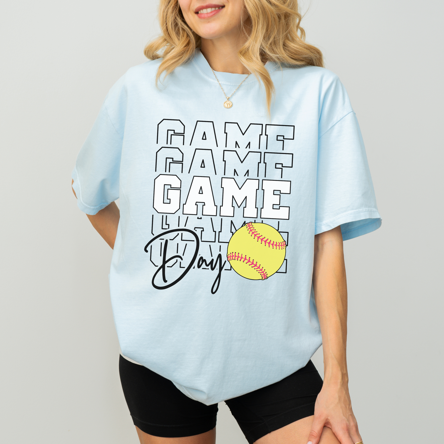 Softball Game Day T-Shirt Comfort Colors – Cute Bold Varsity Design, Athletic Tee for Moms, Coaches, Fans