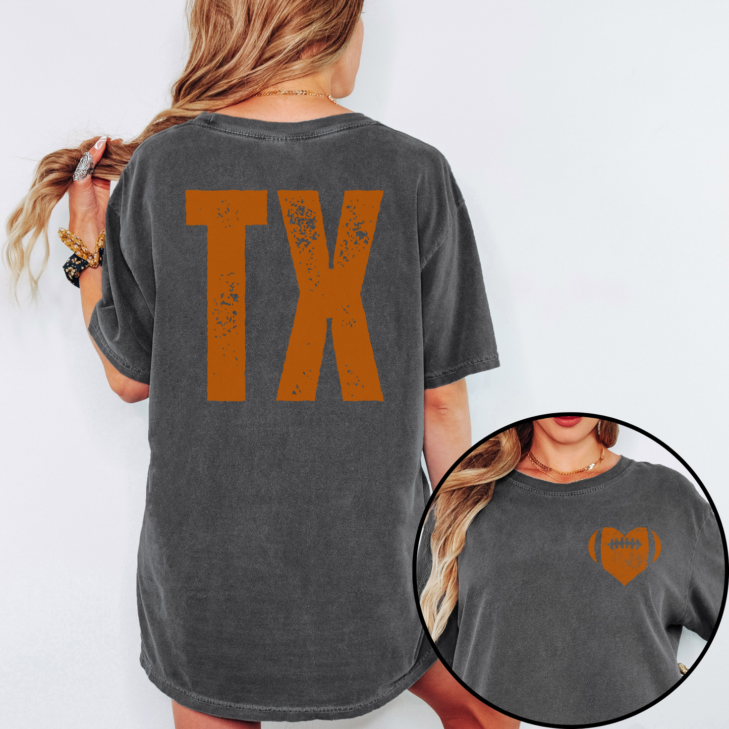 Comfort Colors Texas Football Shirt – Burnt Orange Game Day Tee