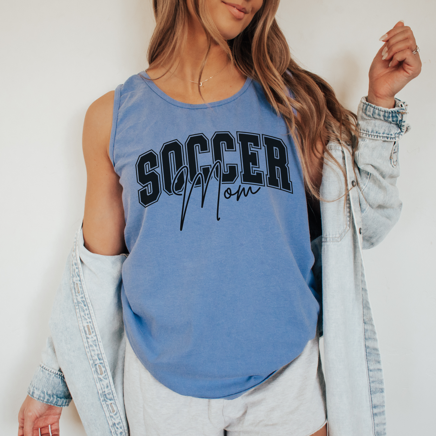 Comfort Colors Soccer Mom Tank – Game Day Athletic Graphic Top