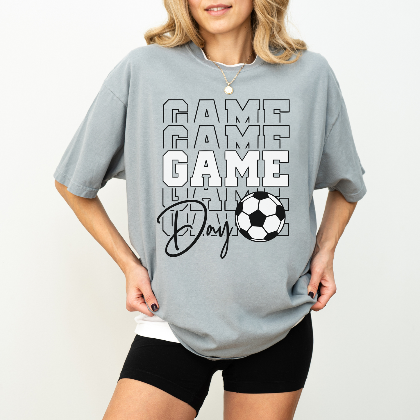 Soccer Game Day T-Shirt Comfort Colors | Soccer Mom Shirt | Game Day Tee | Soccer Ball Shirt | Sports Fan Gift | Custom Soccer Tee