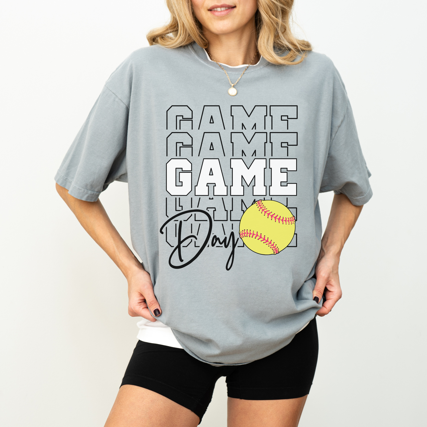 Softball Game Day T-Shirt Comfort Colors – Cute Bold Varsity Design, Athletic Tee for Moms, Coaches, Fans