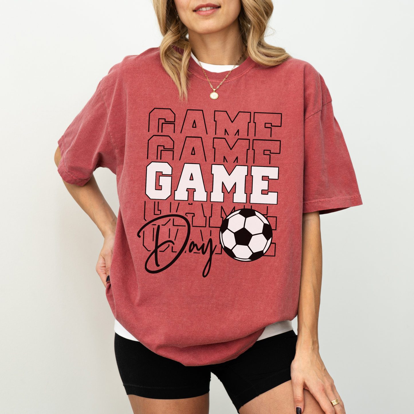 Soccer Game Day T-Shirt Comfort Colors | Soccer Mom Shirt | Game Day Tee | Soccer Ball Shirt | Sports Fan Gift | Custom Soccer Tee