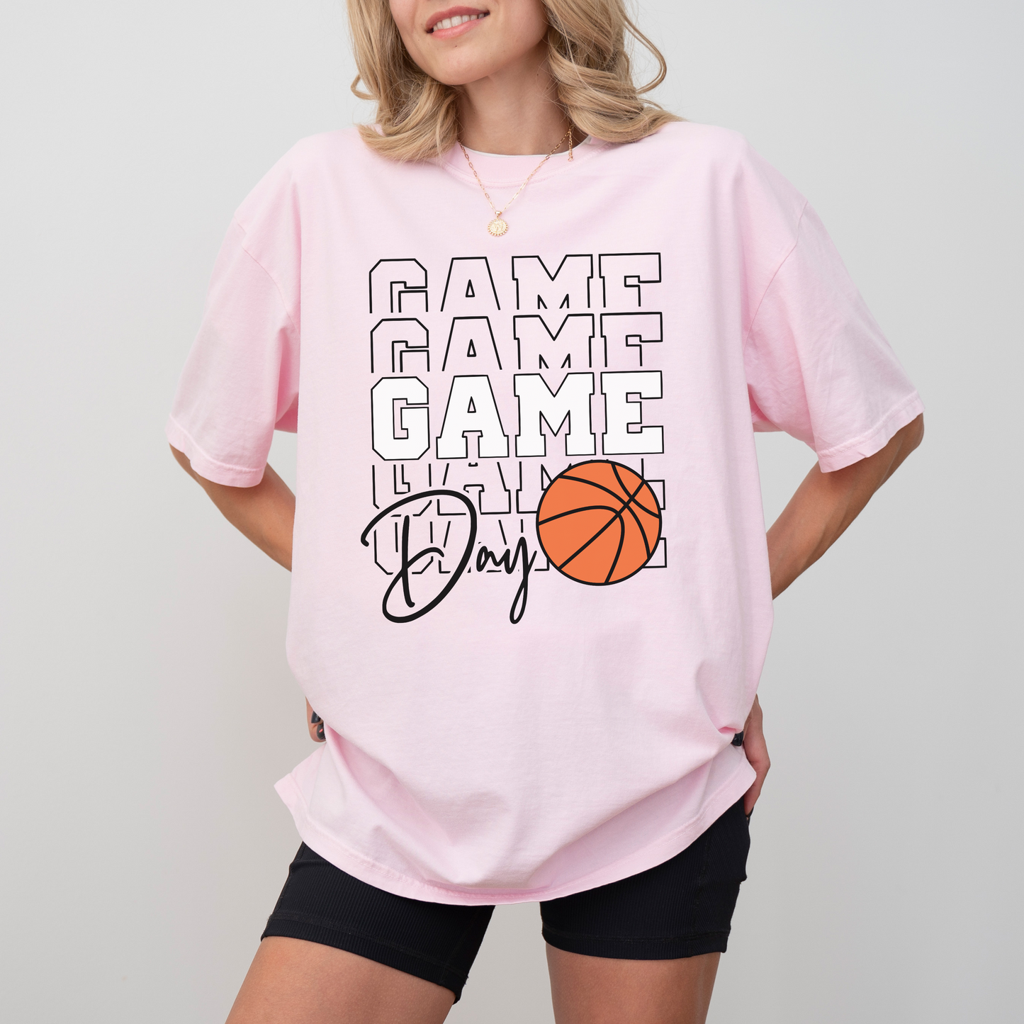Basketball Game Day Shirt – Comfort Colors Graphic Tee for Basketball Moms & Fans