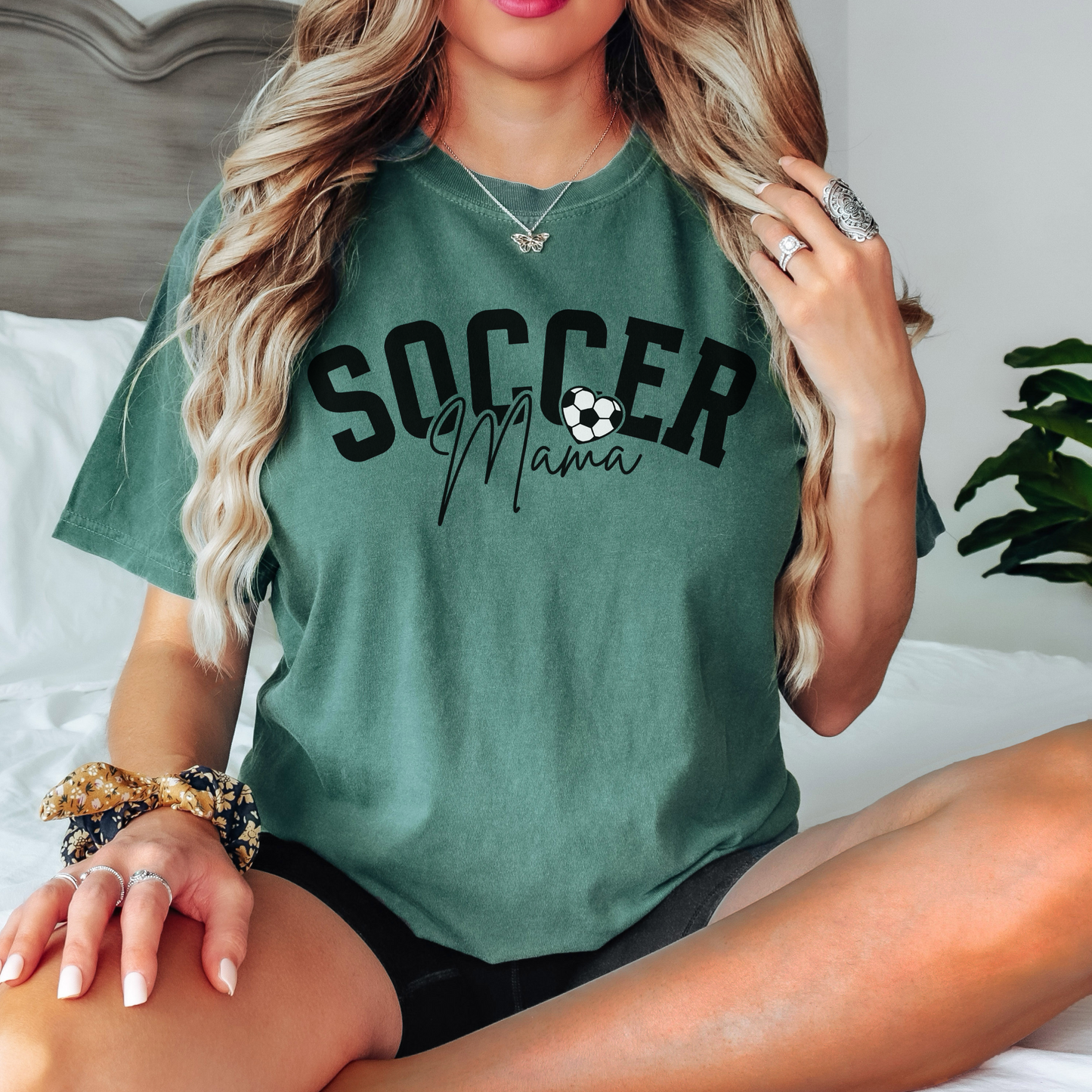 Soccer Mama Comfort Colors Tee – Soccer Mom Graphic Shirt, Game Day Soccer Ball T-Shirt