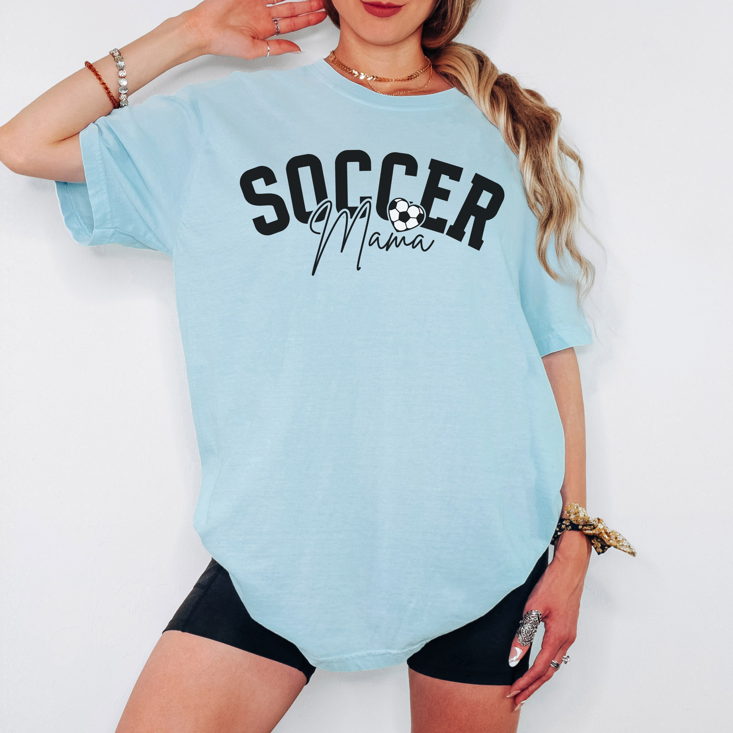 Soccer Mama Comfort Colors Tee – Soccer Mom Graphic Shirt, Game Day Soccer Ball T-Shirt