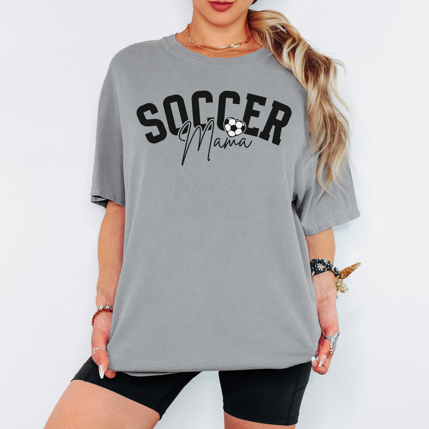 Soccer Mama Comfort Colors Tee – Soccer Mom Graphic Shirt, Game Day Soccer Ball T-Shirt