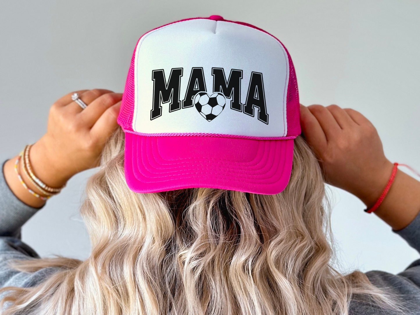 Soccer Mom Trucker Hat – Cute Mama Heart Hat for Game Day