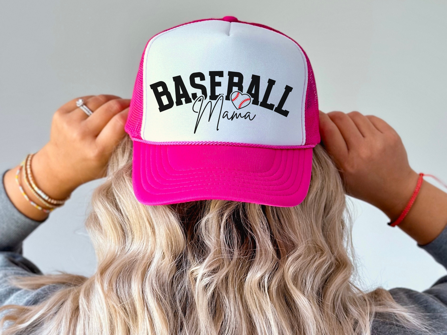 Baseball Mom Trucker Hat – Cute Mama Baseball Cap for Game Day