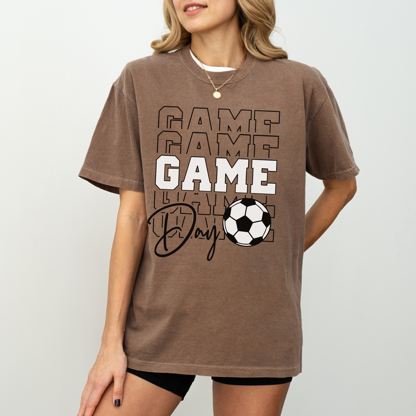 Soccer Game Day T-Shirt Comfort Colors | Soccer Mom Shirt | Game Day Tee | Soccer Ball Shirt | Sports Fan Gift | Custom Soccer Tee