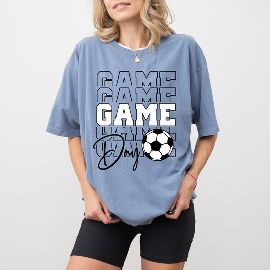 Soccer Game Day T-Shirt Comfort Colors | Soccer Mom Shirt | Game Day Tee | Soccer Ball Shirt | Sports Fan Gift | Custom Soccer Tee