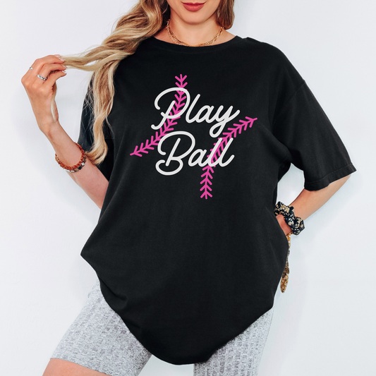Play Ball Softball Shirt – Comfort Colors Baseball Game Day Tee