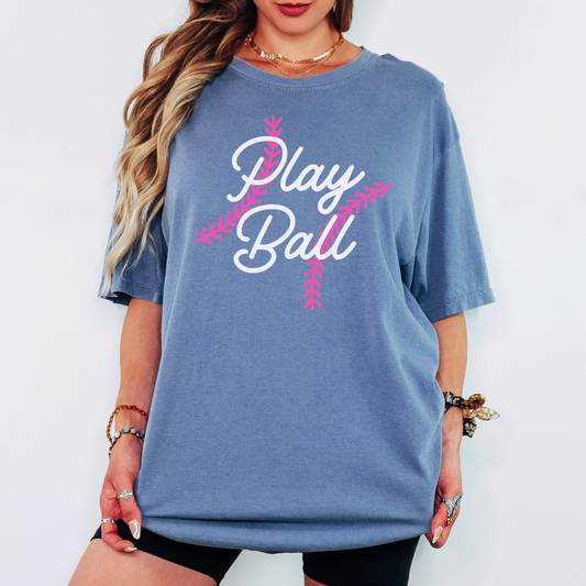 Play Ball Softball Shirt – Comfort Colors Baseball Game Day Tee