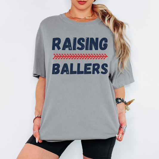 Comfort Colors Raising Ballers Shirt – Baseball Seam Mom Tee