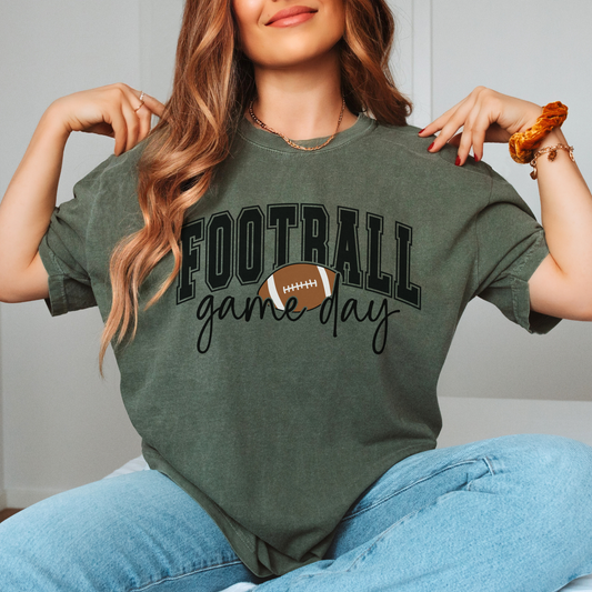 Football Game Day T-Shirt Comfort Colors | Vintage Football Tee for Sports Moms & Fans | Game Day Shirt | Fall Tailgate Outfit