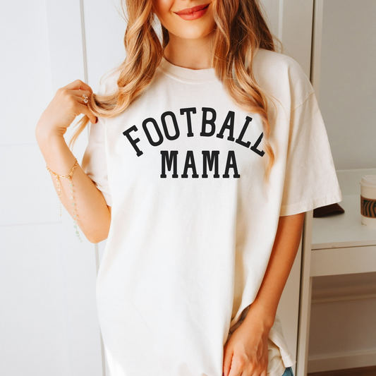Football Mama T-Shirt Comfort Colors | Vintage Game Day Tee for Moms | Custom Fall Football Shirt | Proud Sports Mom Outfit