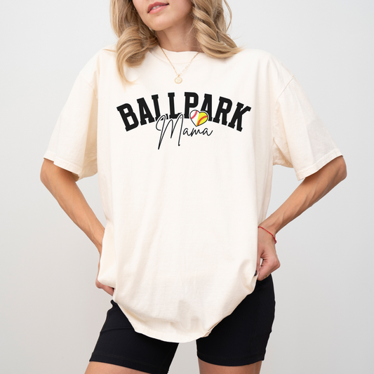 Ballpark Mama Shirt – Comfort Colors Baseball and Softball Mom Tee