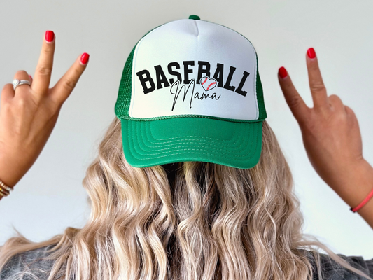 Baseball Mom Trucker Hat – Cute Mama Baseball Cap for Game Day