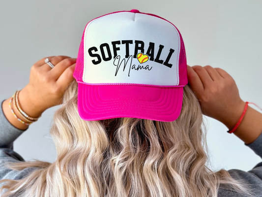 Softball Mom Trucker Hat – Stylish Mama Mesh Cap for Game Day