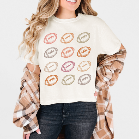 Vintage Football Game Day Shirt – Comfort Colors Boxy Tee, Distressed Fall Football Graphic, Retro Game Day Outfit