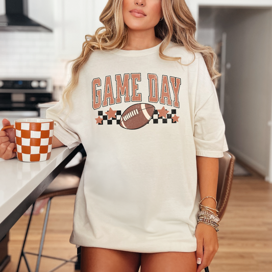 Football Game Day Shirt – Retro Comfort Colors Tee for Fall Tailgates & Stadium Style