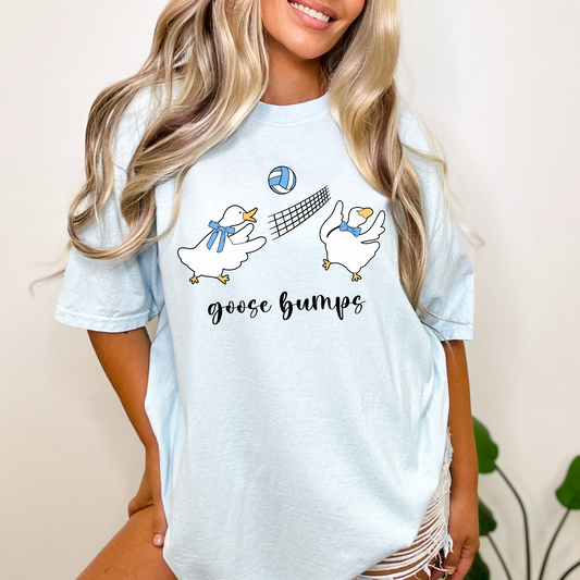 Goose Bumps Volleyball Shirt – Funny Silly Goose Comfort Colors Tee for Players & Fans